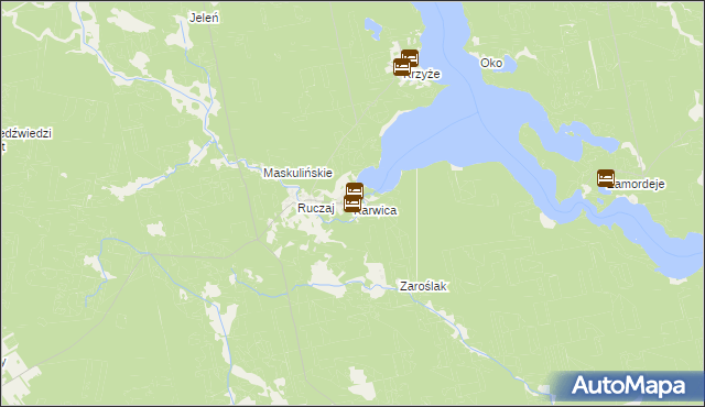 mapa Karwica gmina Ruciane-Nida, Karwica gmina Ruciane-Nida na mapie Targeo