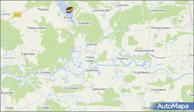 mapa Kępa Wielka, Kępa Wielka na mapie Targeo