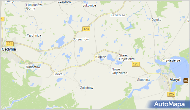 mapa Klępicz, Klępicz na mapie Targeo