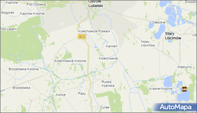 mapa Kolechowice, Kolechowice na mapie Targeo