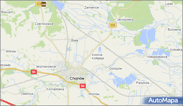 mapa Kolonia Kołłątaja, Kolonia Kołłątaja na mapie Targeo