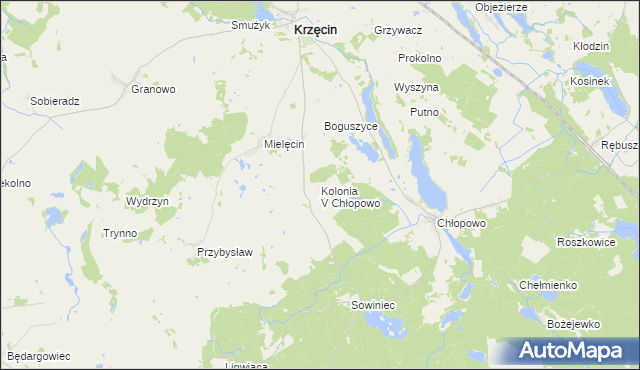mapa Kolonia V Chłopowo, Kolonia V Chłopowo na mapie Targeo