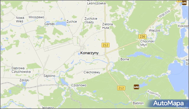 mapa Konarzynki, Konarzynki na mapie Targeo