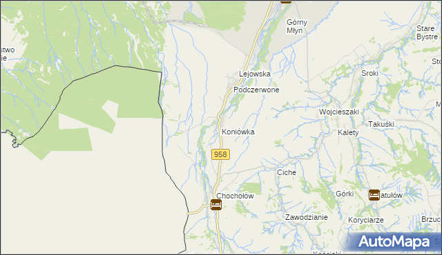 mapa Koniówka, Koniówka na mapie Targeo