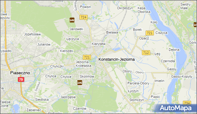 mapa Konstancin-Jeziorna, Konstancin-Jeziorna na mapie Targeo
