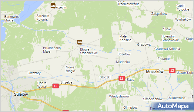 mapa Konstantynów gmina Mniszków, Konstantynów gmina Mniszków na mapie Targeo