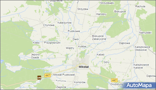 mapa Kotłów, Kotłów na mapie Targeo