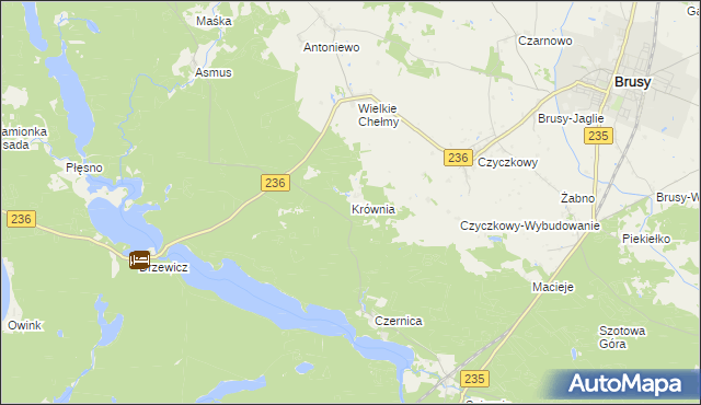 mapa Krównia, Krównia na mapie Targeo