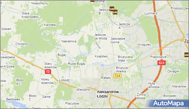 mapa Księstwo, Księstwo na mapie Targeo