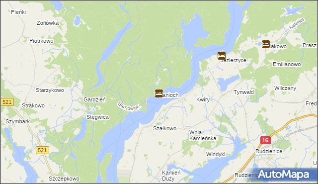 mapa Łanioch, Łanioch na mapie Targeo