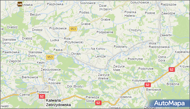 mapa Leńcze, Leńcze na mapie Targeo