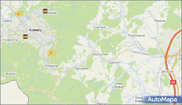mapa Leszczyniec, Leszczyniec na mapie Targeo