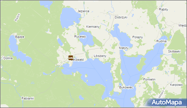 mapa Likszany, Likszany na mapie Targeo
