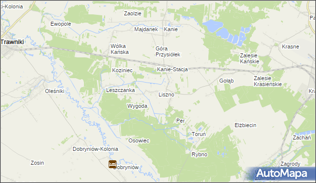 mapa Liszno, Liszno na mapie Targeo
