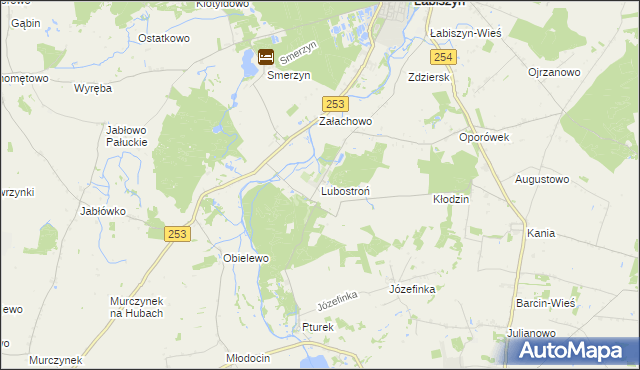 mapa Lubostroń, Lubostroń na mapie Targeo