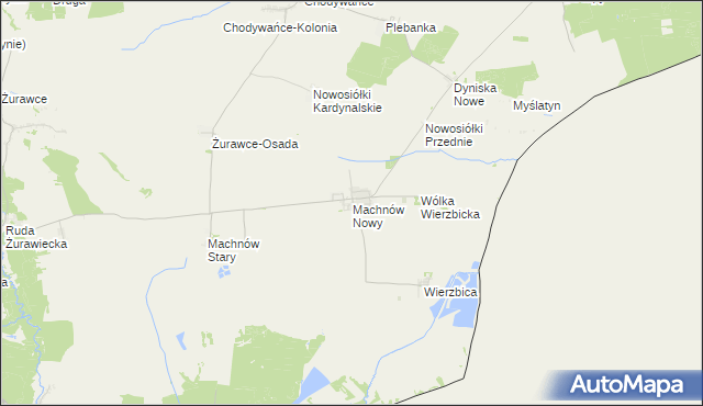 mapa Machnów Nowy, Machnów Nowy na mapie Targeo