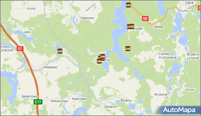 mapa Maróz, Maróz na mapie Targeo