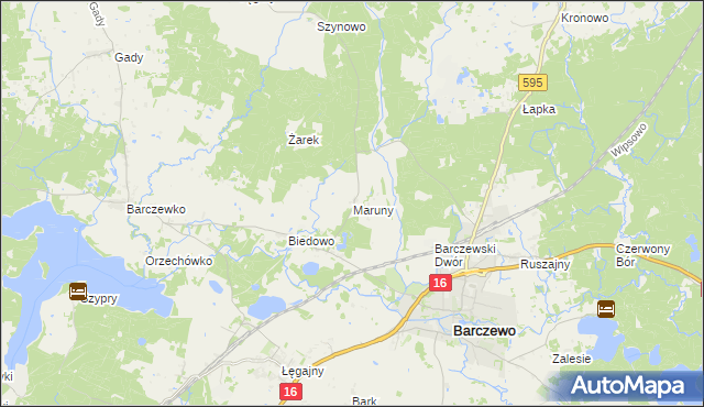 mapa Maruny, Maruny na mapie Targeo