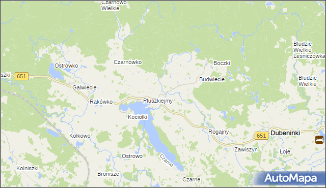 mapa Meszno gmina Dubeninki, Meszno gmina Dubeninki na mapie Targeo