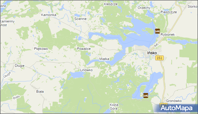 mapa Miałka, Miałka na mapie Targeo