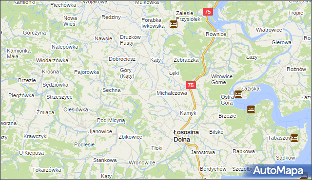 mapa Michalczowa, Michalczowa na mapie Targeo