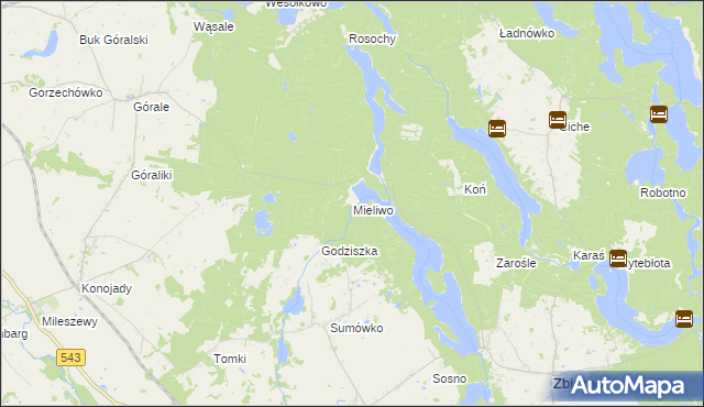mapa Mieliwo, Mieliwo na mapie Targeo
