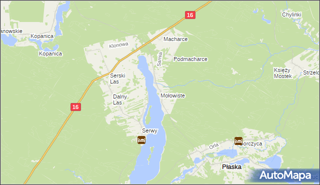 mapa Mołowiste, Mołowiste na mapie Targeo