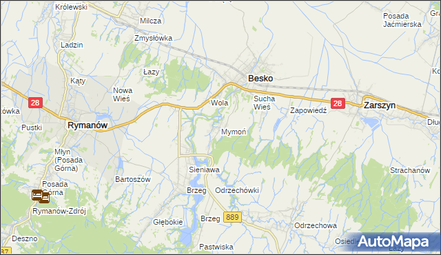 mapa Mymoń, Mymoń na mapie Targeo