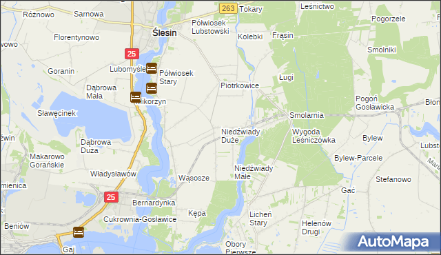 mapa Niedźwiady Duże, Niedźwiady Duże na mapie Targeo