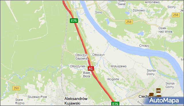 mapa Otłoczyn, Otłoczyn na mapie Targeo