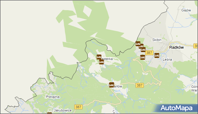 mapa Pasterka, Pasterka na mapie Targeo