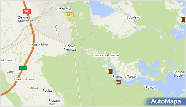 mapa Płociczno-Osiedle, Płociczno-Osiedle na mapie Targeo