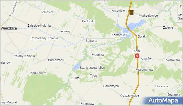 mapa Płudnica, Płudnica na mapie Targeo