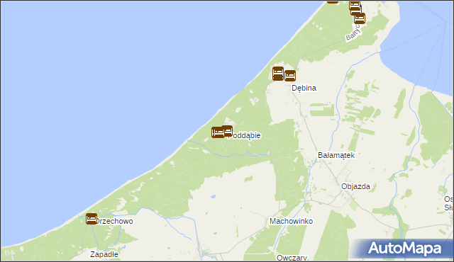 mapa Poddąbie, Poddąbie na mapie Targeo