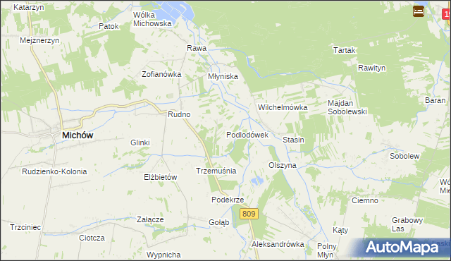 mapa Podlodówek, Podlodówek na mapie Targeo