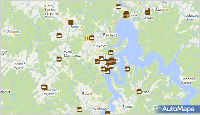 mapa Polańczyk, Polańczyk na mapie Targeo