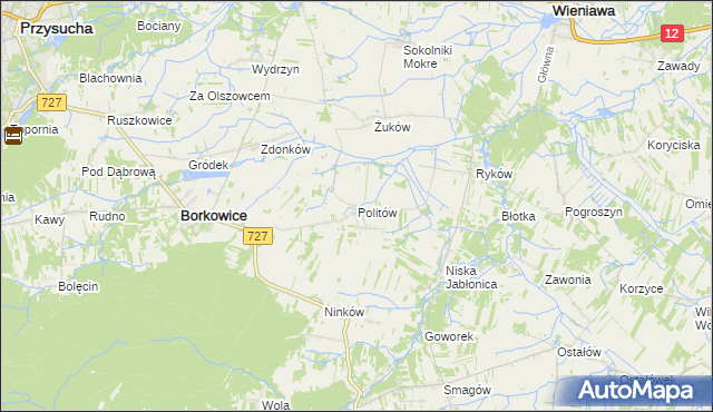 mapa Politów, Politów na mapie Targeo