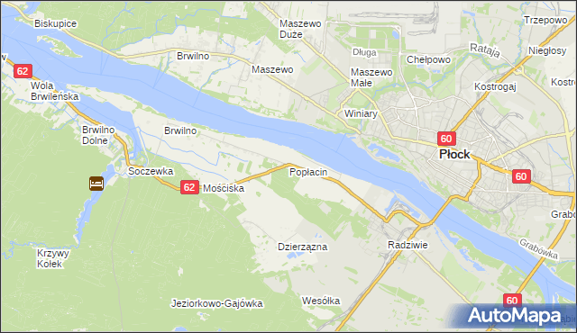 mapa Popłacin, Popłacin na mapie Targeo