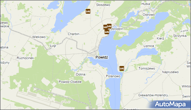 mapa Powidz powiat słupecki, Powidz powiat słupecki na mapie Targeo