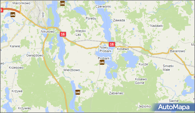 mapa Probark, Probark na mapie Targeo