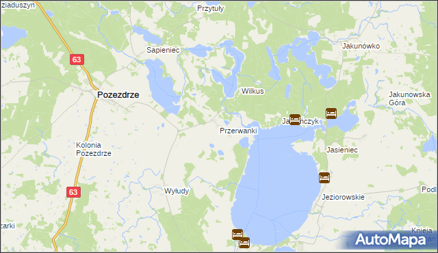 mapa Przerwanki, Przerwanki na mapie Targeo
