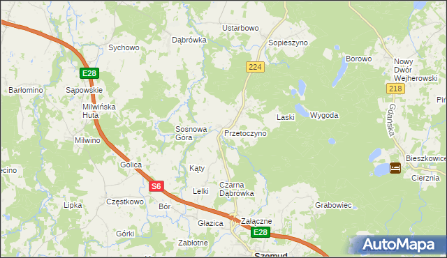 mapa Przetoczyno, Przetoczyno na mapie Targeo