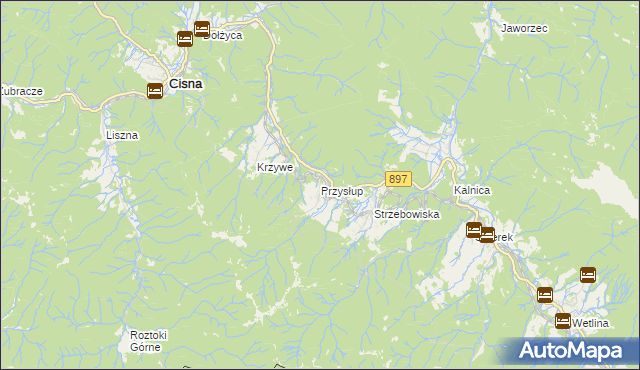mapa Przysłup, Przysłup na mapie Targeo