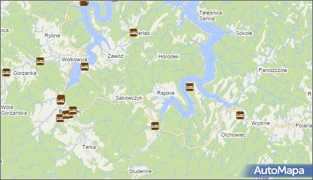 mapa Rajskie, Rajskie na mapie Targeo