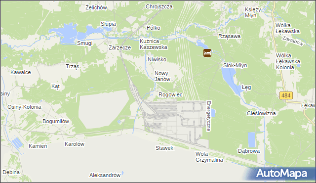 mapa Rogowiec, Rogowiec na mapie Targeo