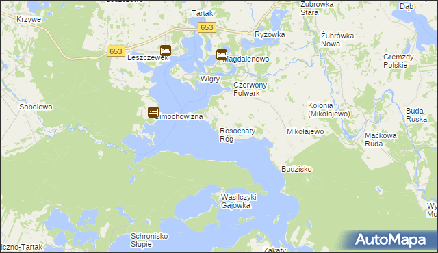 mapa Rosochaty Róg, Rosochaty Róg na mapie Targeo