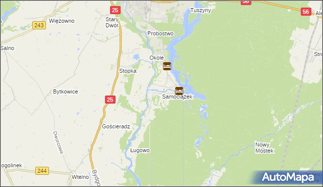 mapa Samociążek, Samociążek na mapie Targeo