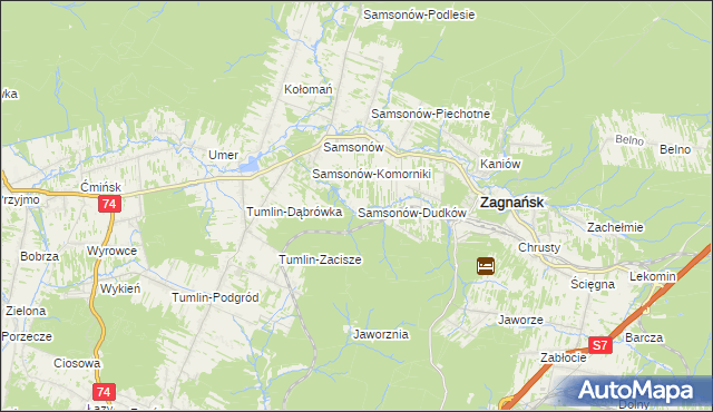 mapa Samsonów-Dudków, Samsonów-Dudków na mapie Targeo