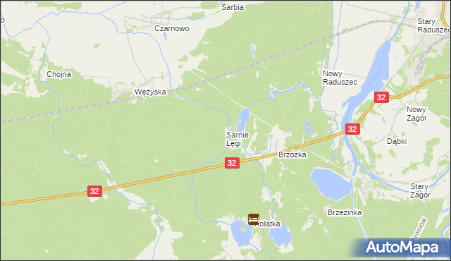 mapa Sarnie Łęgi, Sarnie Łęgi na mapie Targeo