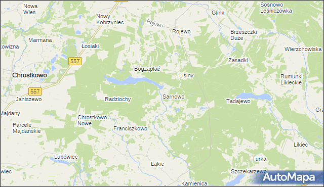 mapa Sarnowo gmina Skępe, Sarnowo gmina Skępe na mapie Targeo